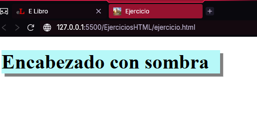 Resultado de box-shadow con offset positivo